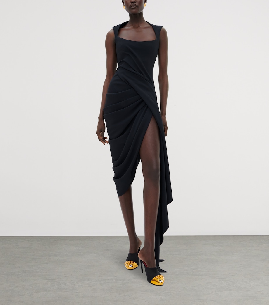 Schiaparelli Trompe-l'Oeil Heeled Mules 105 Black Image 2