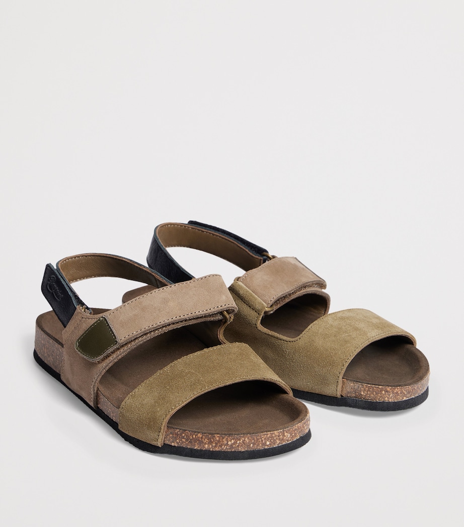 Bonpoint Suede Luth Sandals Kaki Fonce Image 2