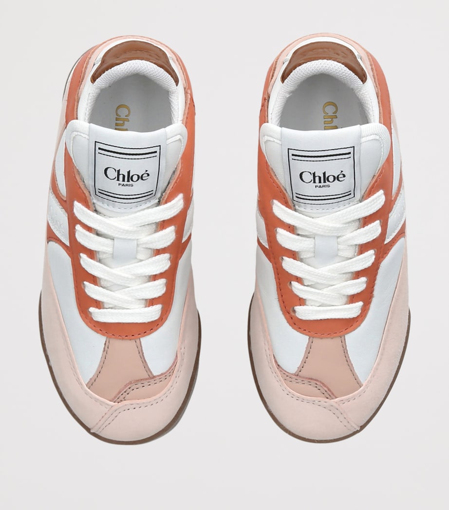 Chloé Kids Leather Kick Sneakers White/oth Image 4