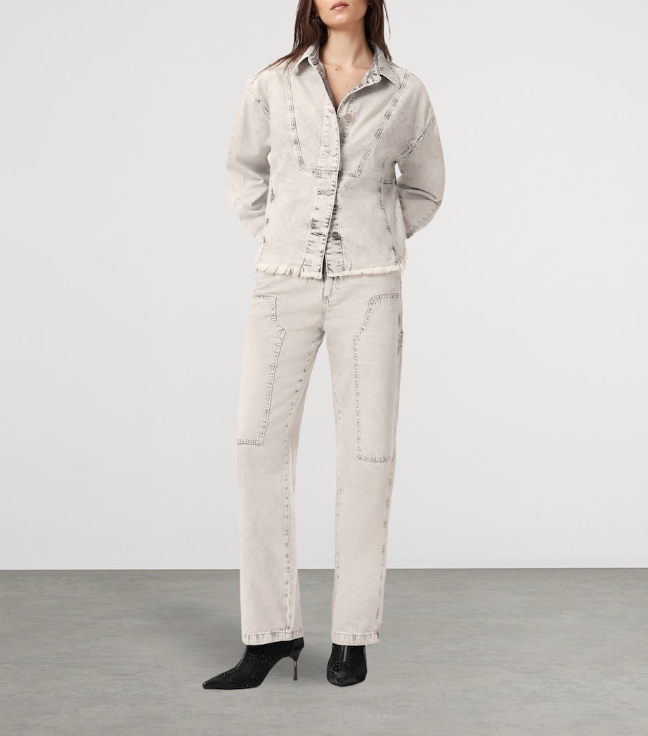 Denim Hettie Shacket SNOW GREY Image 2