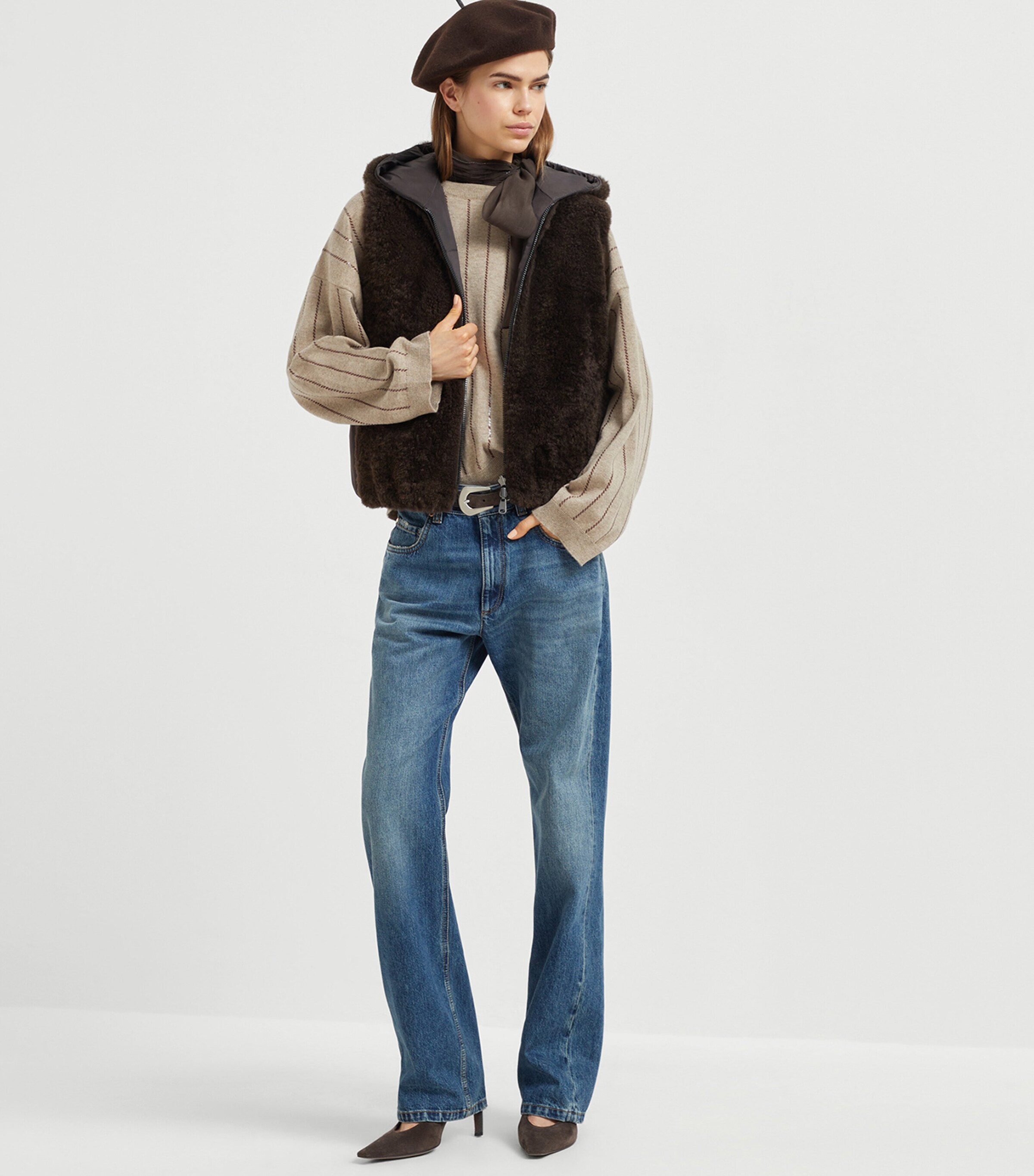 Brunello Cucinelli Womens Cashmere Monili-Detail Sweater Image 4