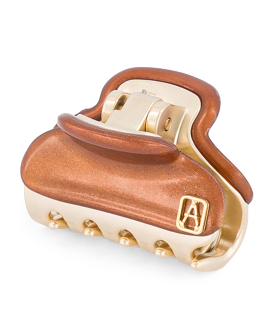 Alexandre de Paris Gold-Plated Claw Hair Clip Pail Brun/or Image 2