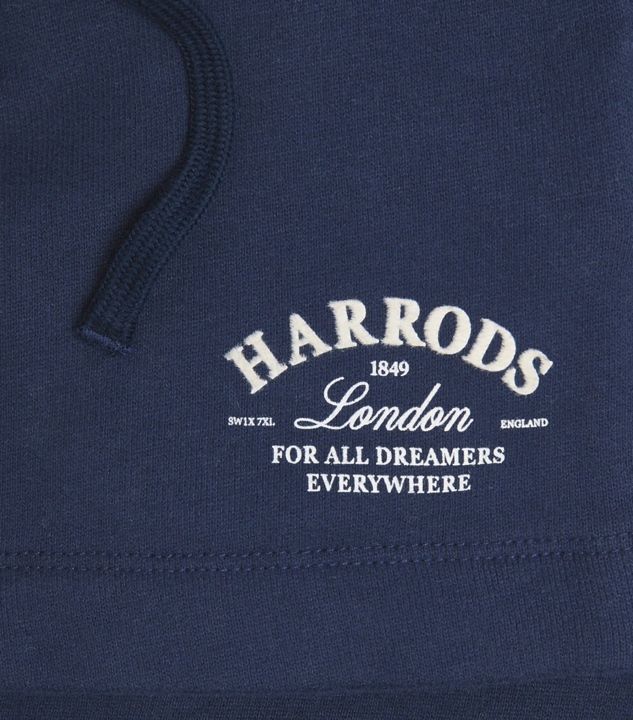 Harrods Cotton Jersey Shorts (2-8 Years) Navy Image 3