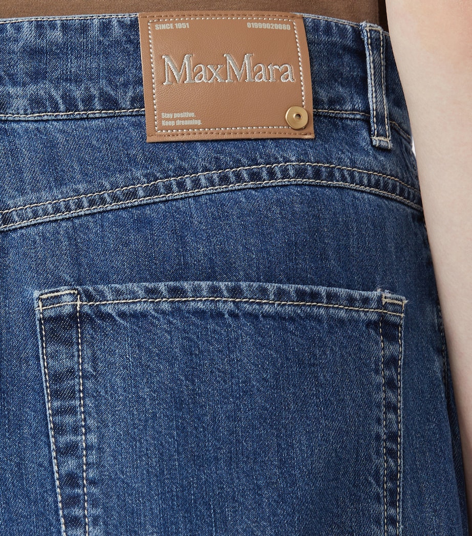 Max Mara Womens Wide-Leg Jeans Midnightblue Image 5