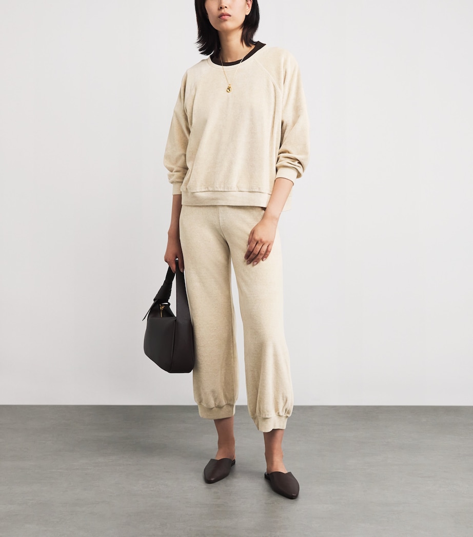 Cotton-Blend Harem Sweatpants OATMEAL HEATHER Image 2