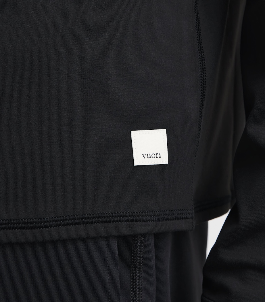 VUORI Mens Quarter-Zip Ponto Sweatshirt Blk Black Image 3