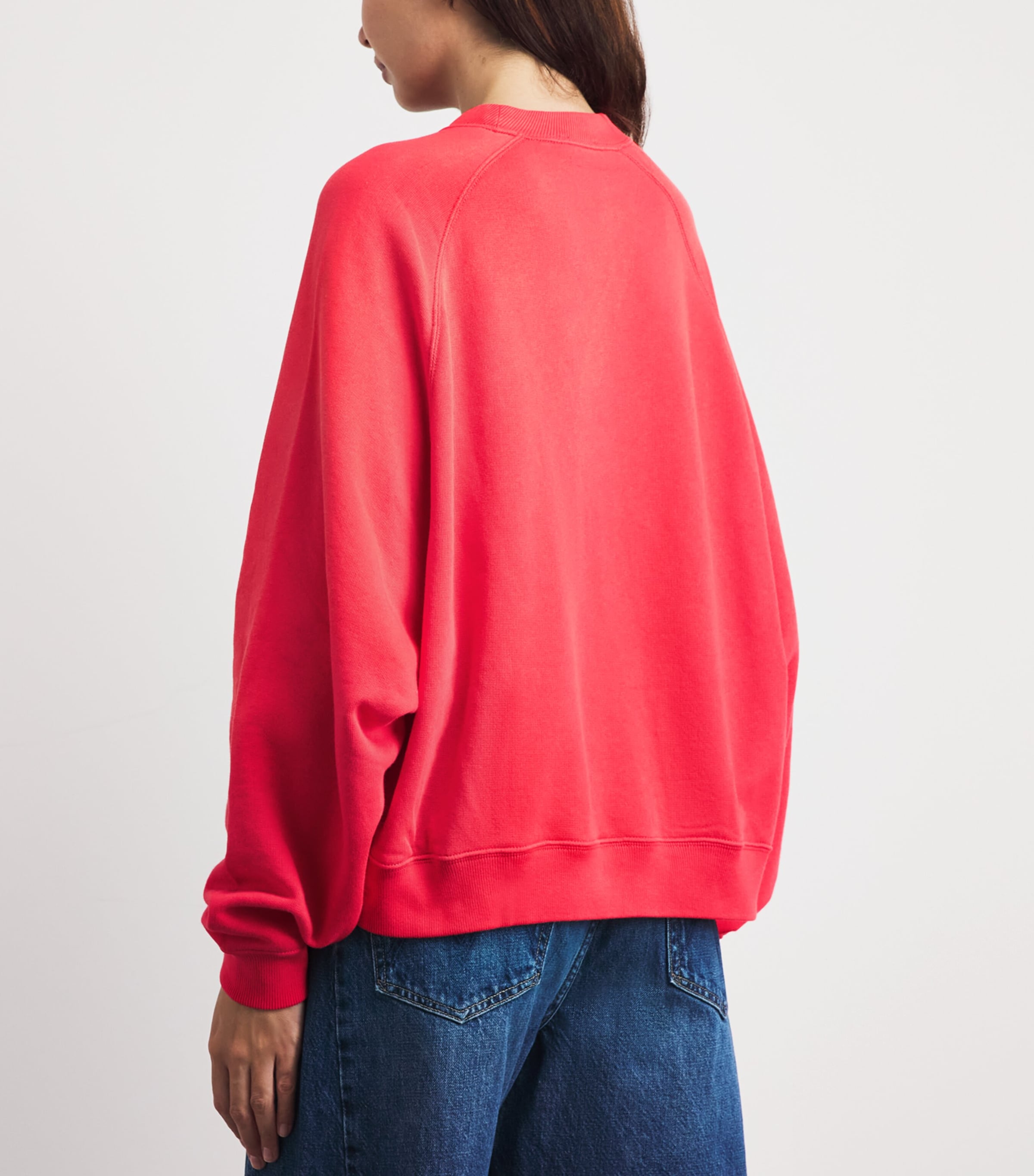 Polo Ralph Lauren Womens Cotton-Blend Polo Pony Sweatshirt Bright Hibiscus Image 5