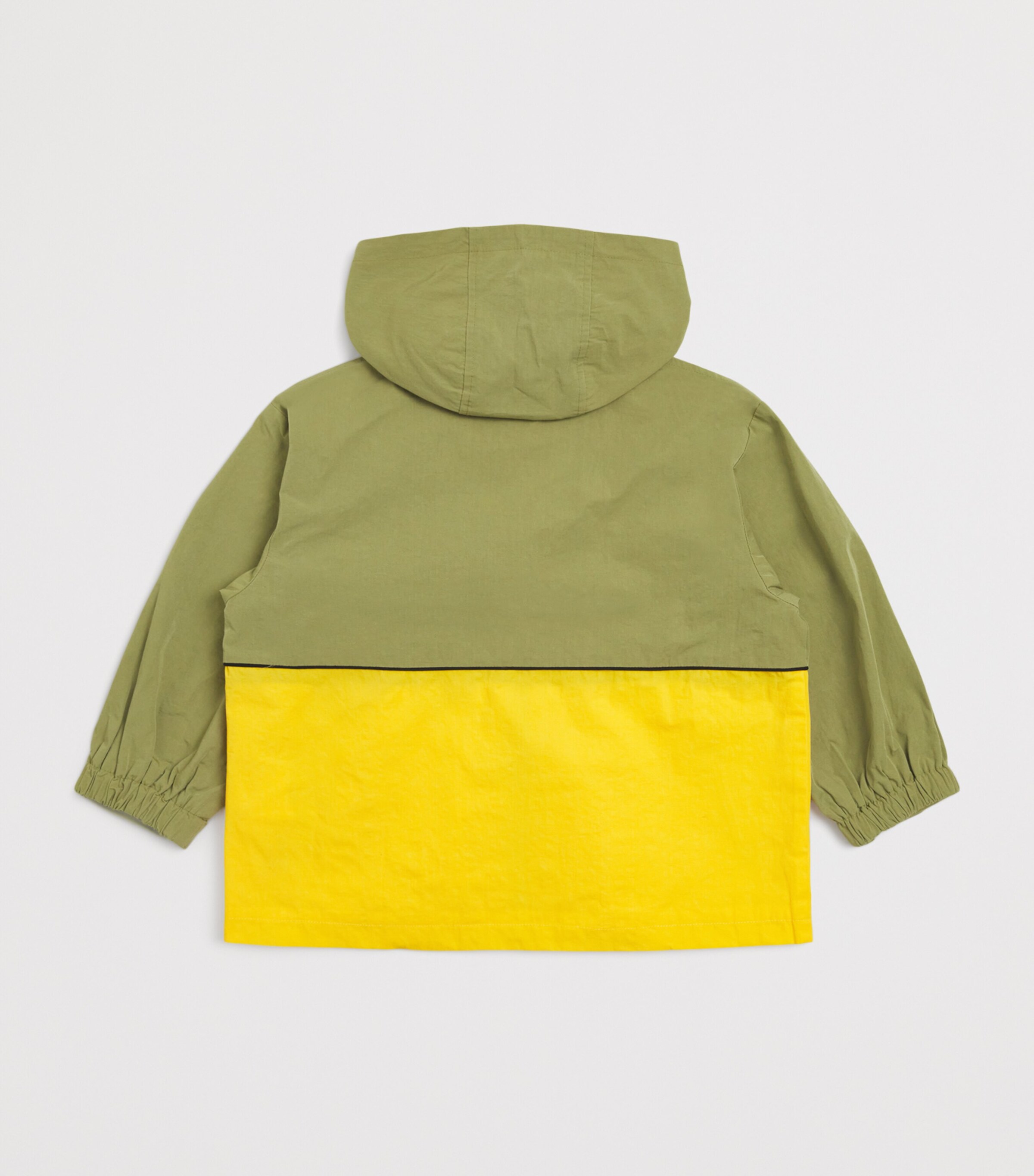 Colour Block Hooded Raincoat (3-14 Years) 770GREEN Image 2
