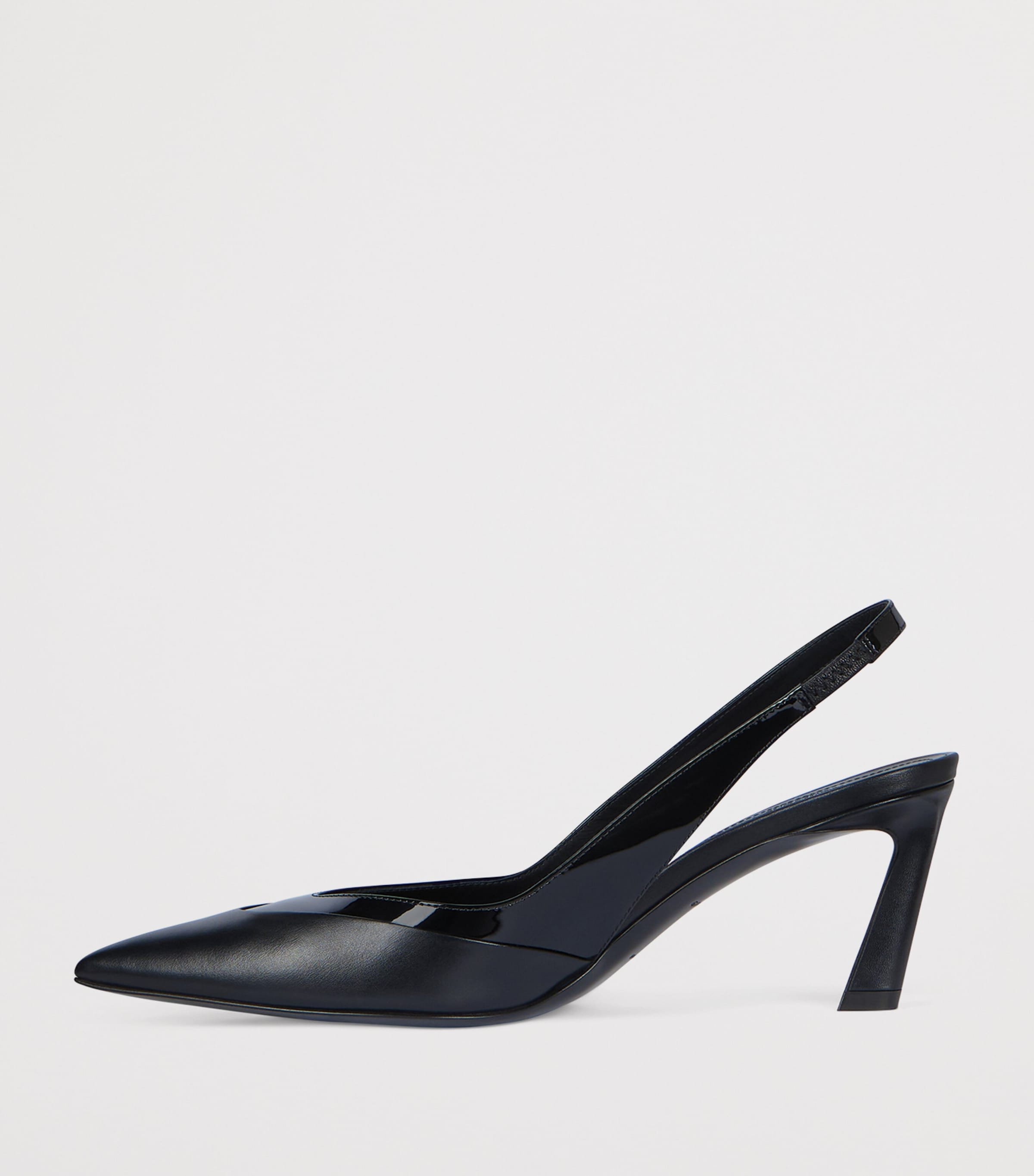 Calfskin Slingback Heels 65 BLACK Image 3
