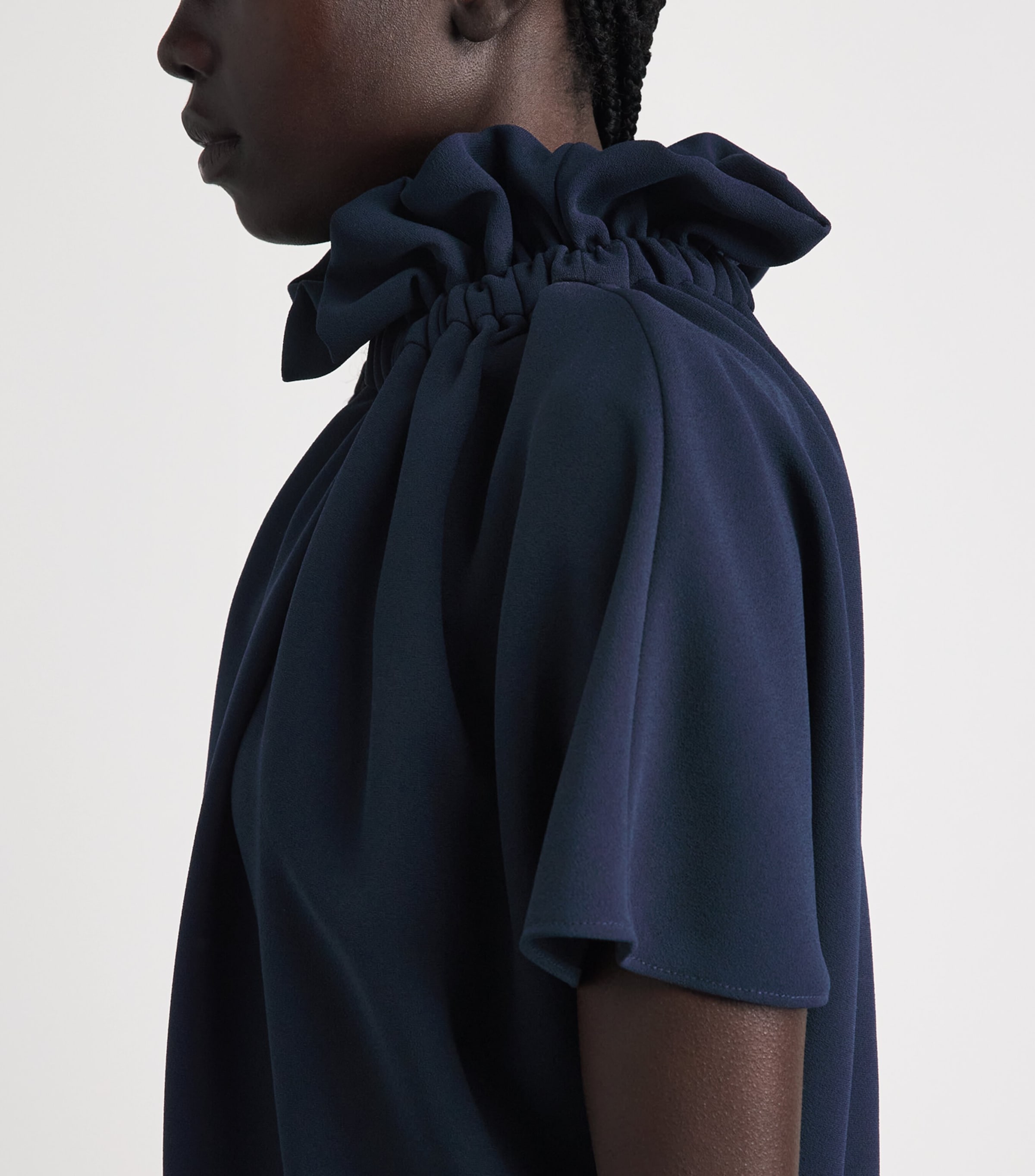 Edeline Lee Womens Ruff Blouse Nav/navy Image 3