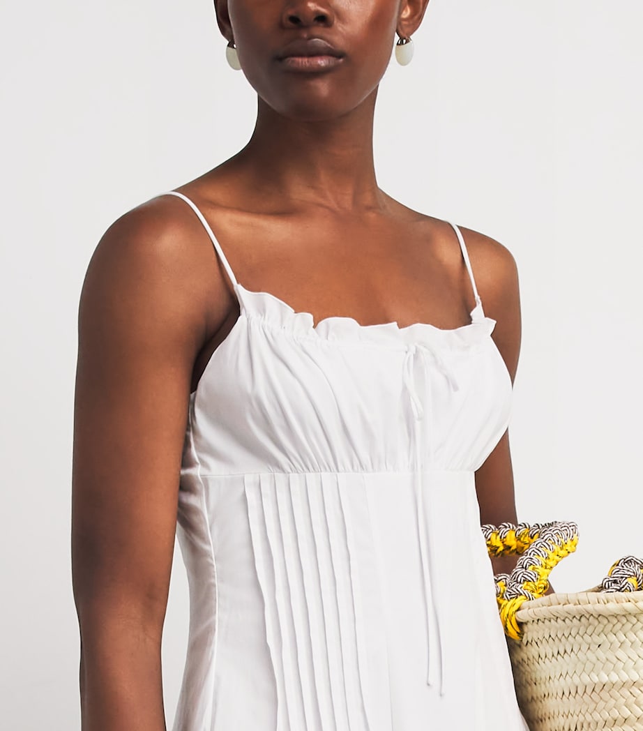 STAUD Womens Margi Midi Dress Wht White Image 3
