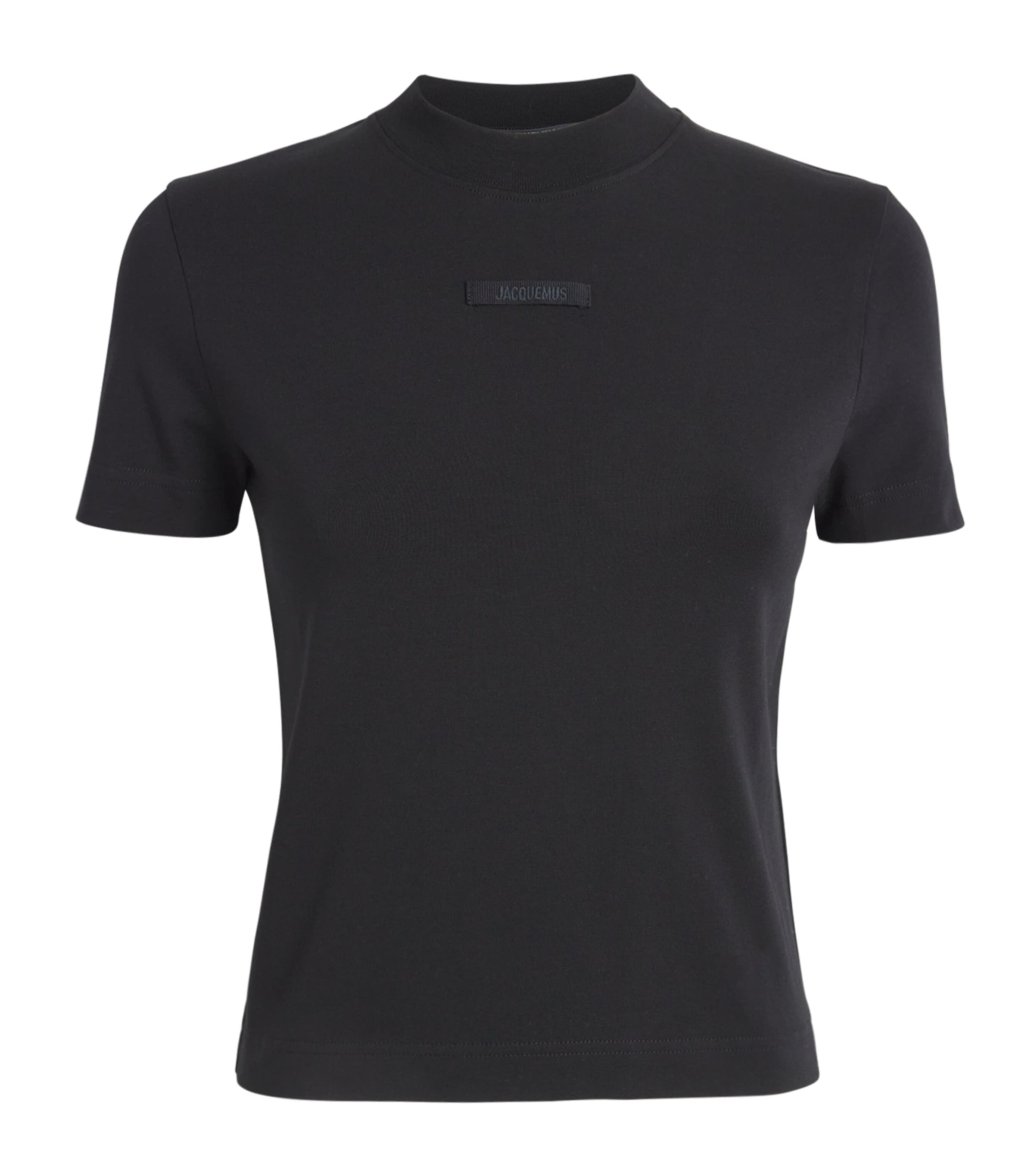Jacquemus Stretch-Cotton Grosgrain Logo T-Shirt | Harrods US