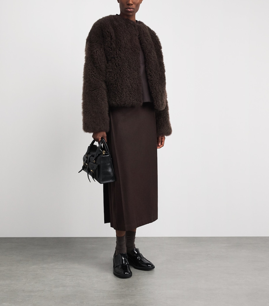 Yves Salomon Womens Cashmere Shearling Jacket Image 2