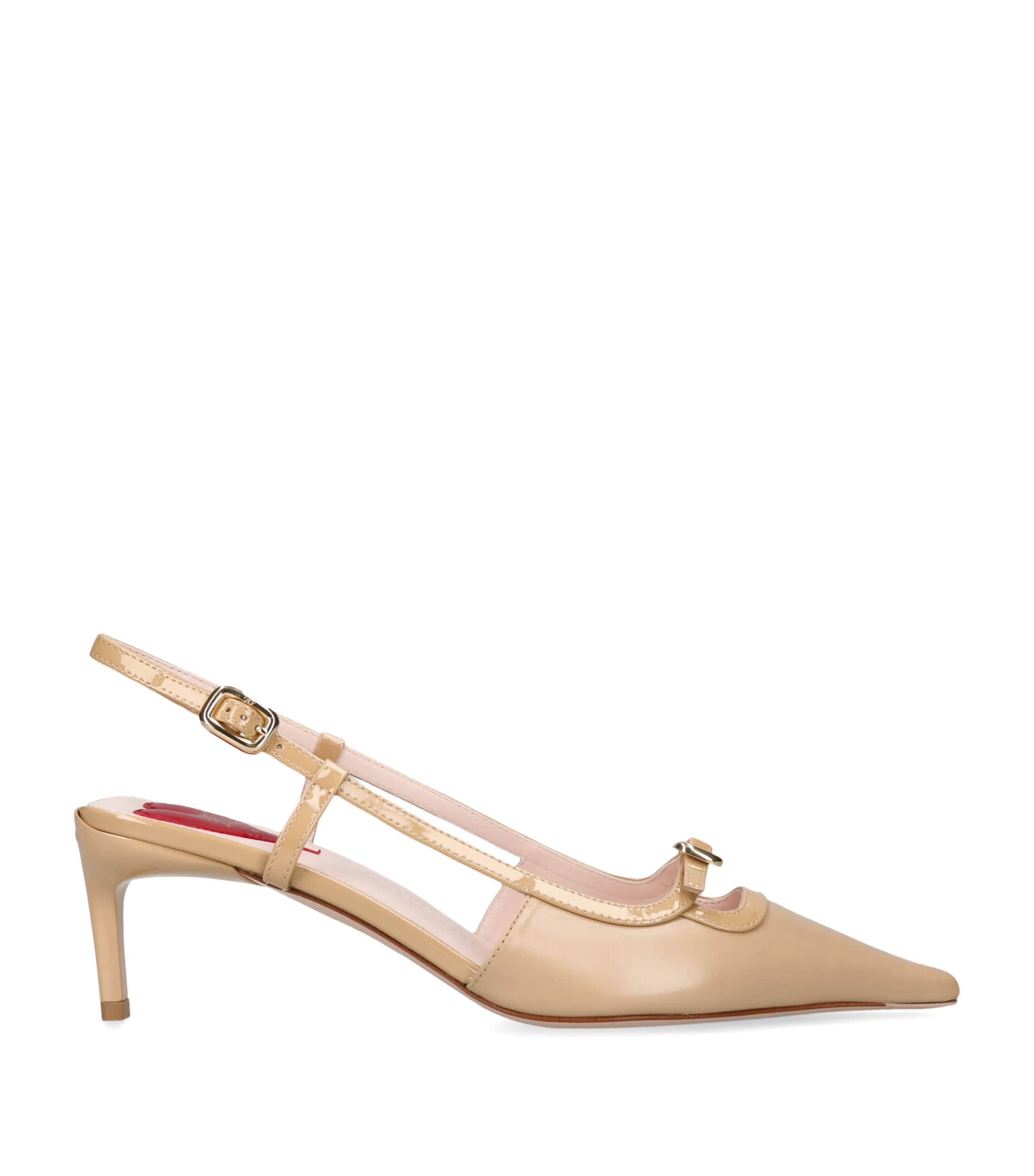 ROGER VIVIER MINI BUCKLE SLINGBACK HEELS 55