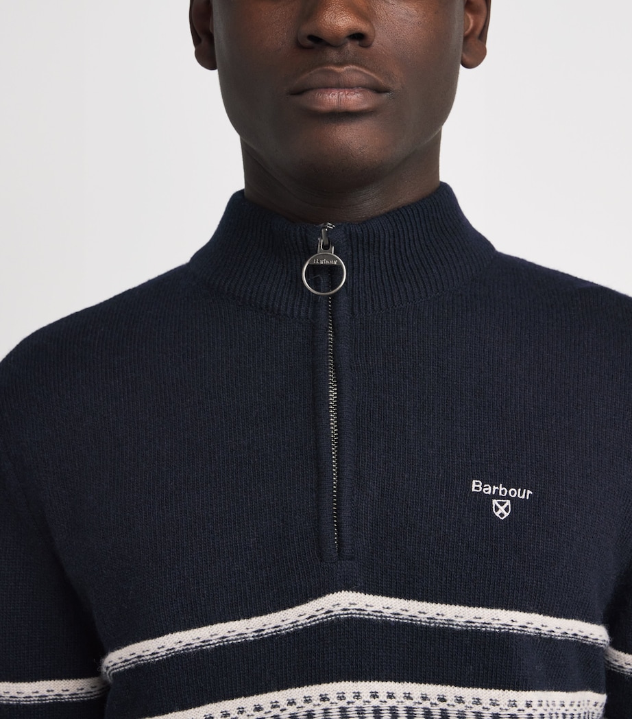 Wool Kepwick Quarter-Zip Sweater NY91 NAVY Image 6