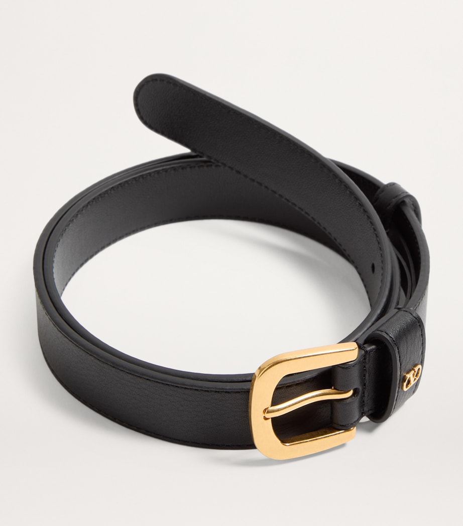 Leather VLogo Signature Belt 0NO Image 2