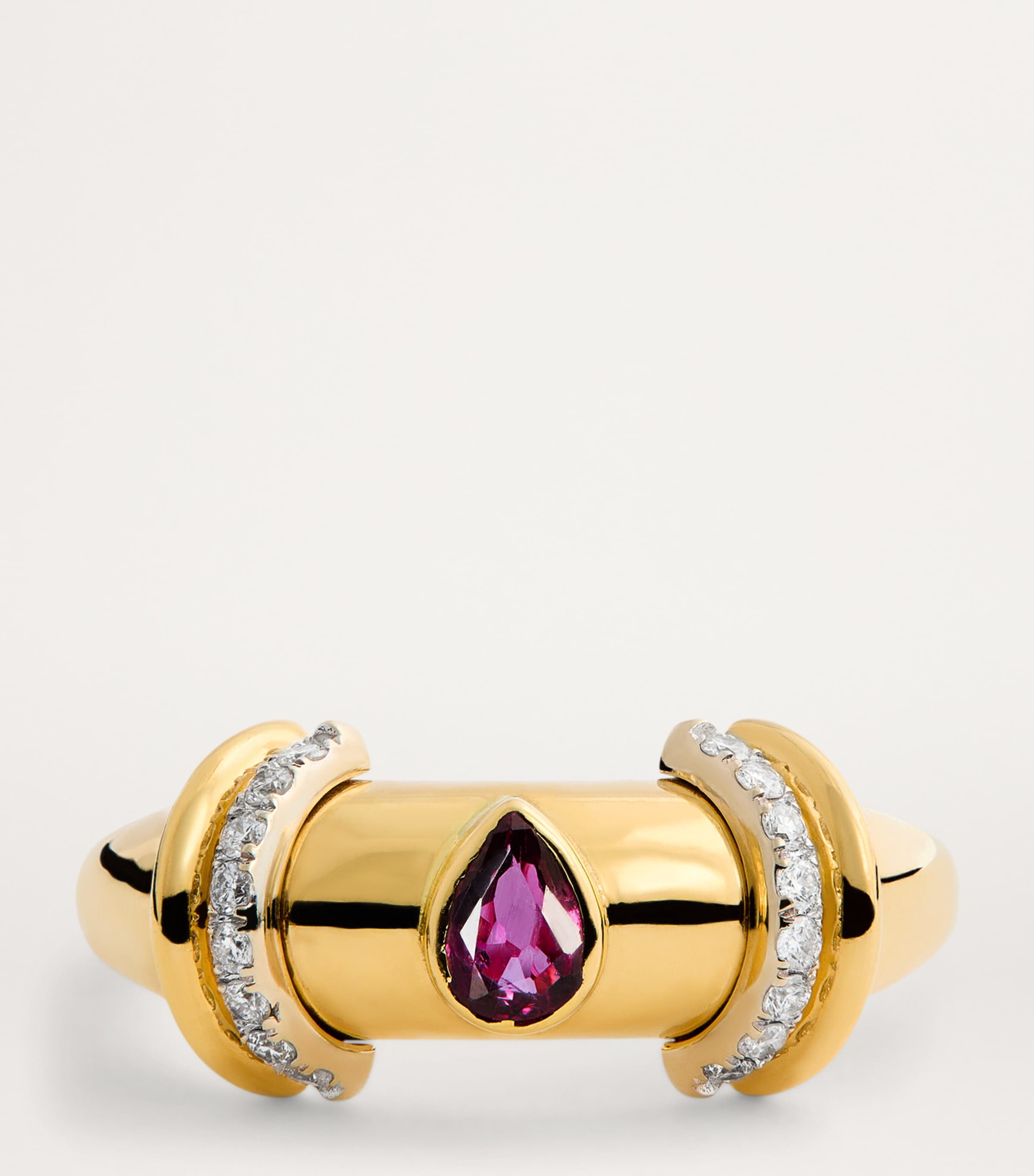 L'ATELIER NAWBAR Yellow Gold, Diamond and Ruby Sailor Moon Ring Yellow Gold Image 3