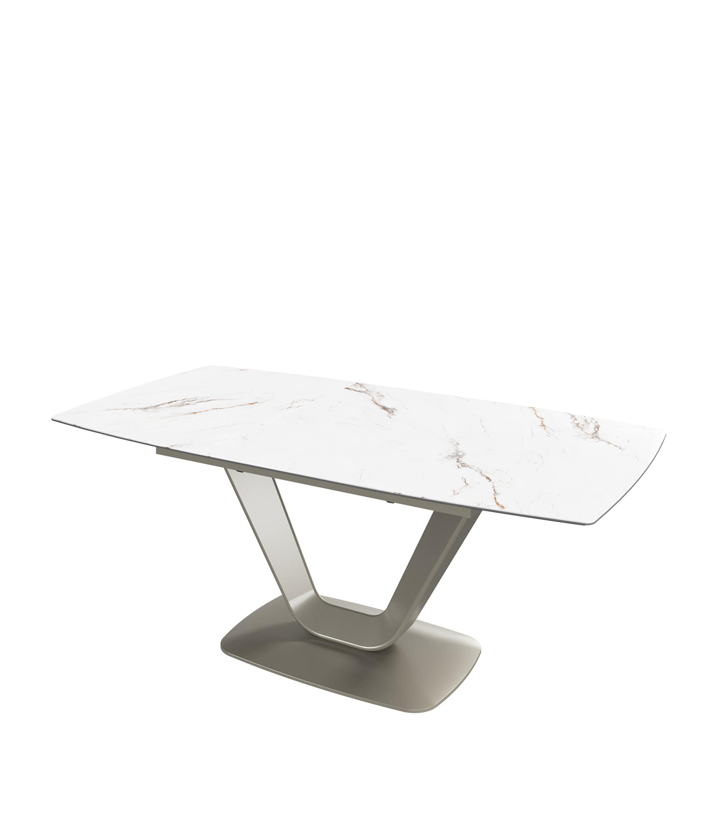 BoConcept Ceramic Alicante Extendable Dining Table Wht / Matt Ash Gry Image 3