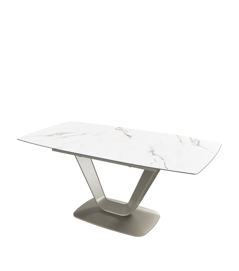 BoConcept Ceramic Alicante Extendable Dining Table Wht / Matt Ash Gry Image 3