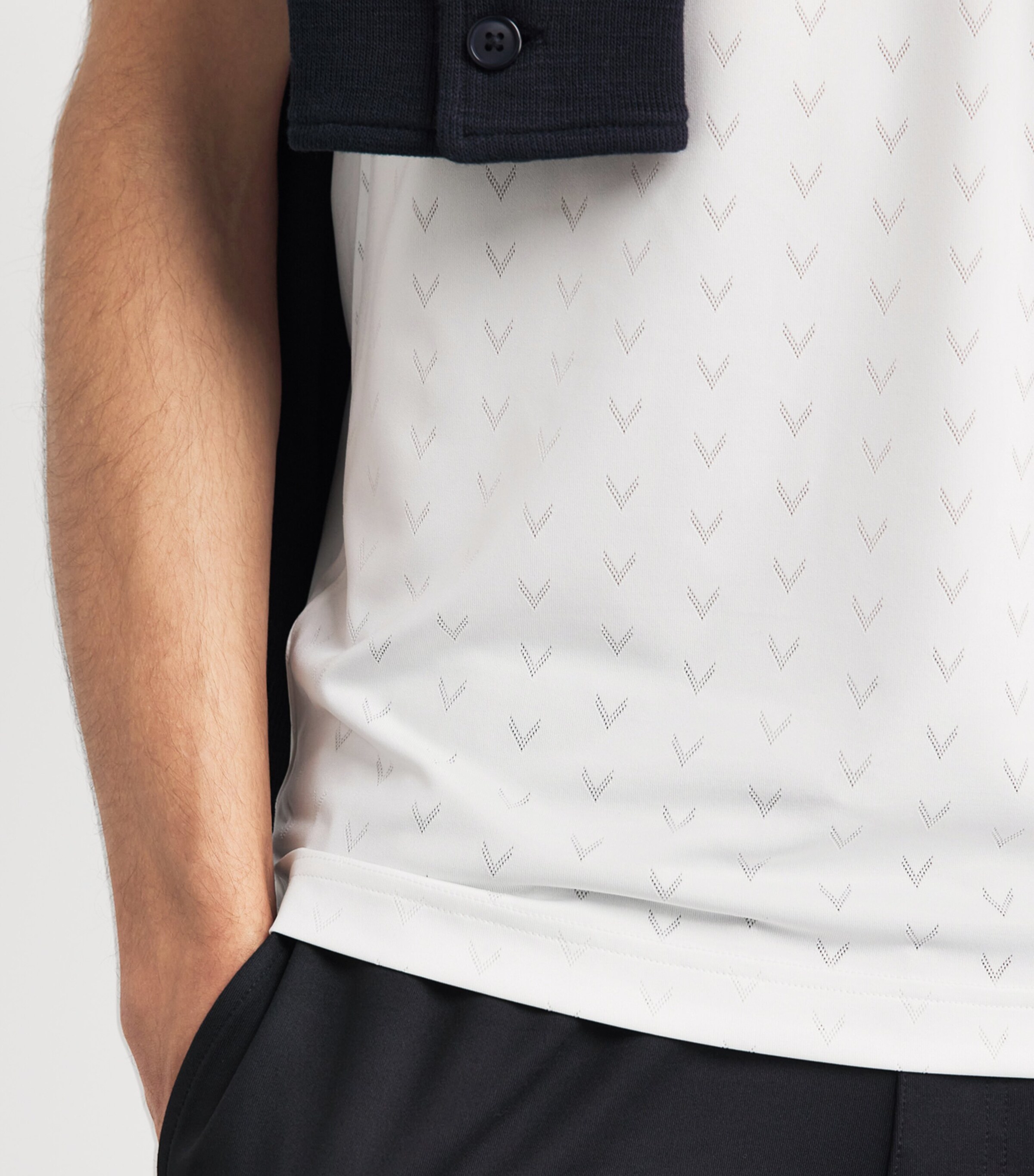 Lacoste Mens Tennis Heritage Ultra-Dry Stretch Polo Shirt White Image 6