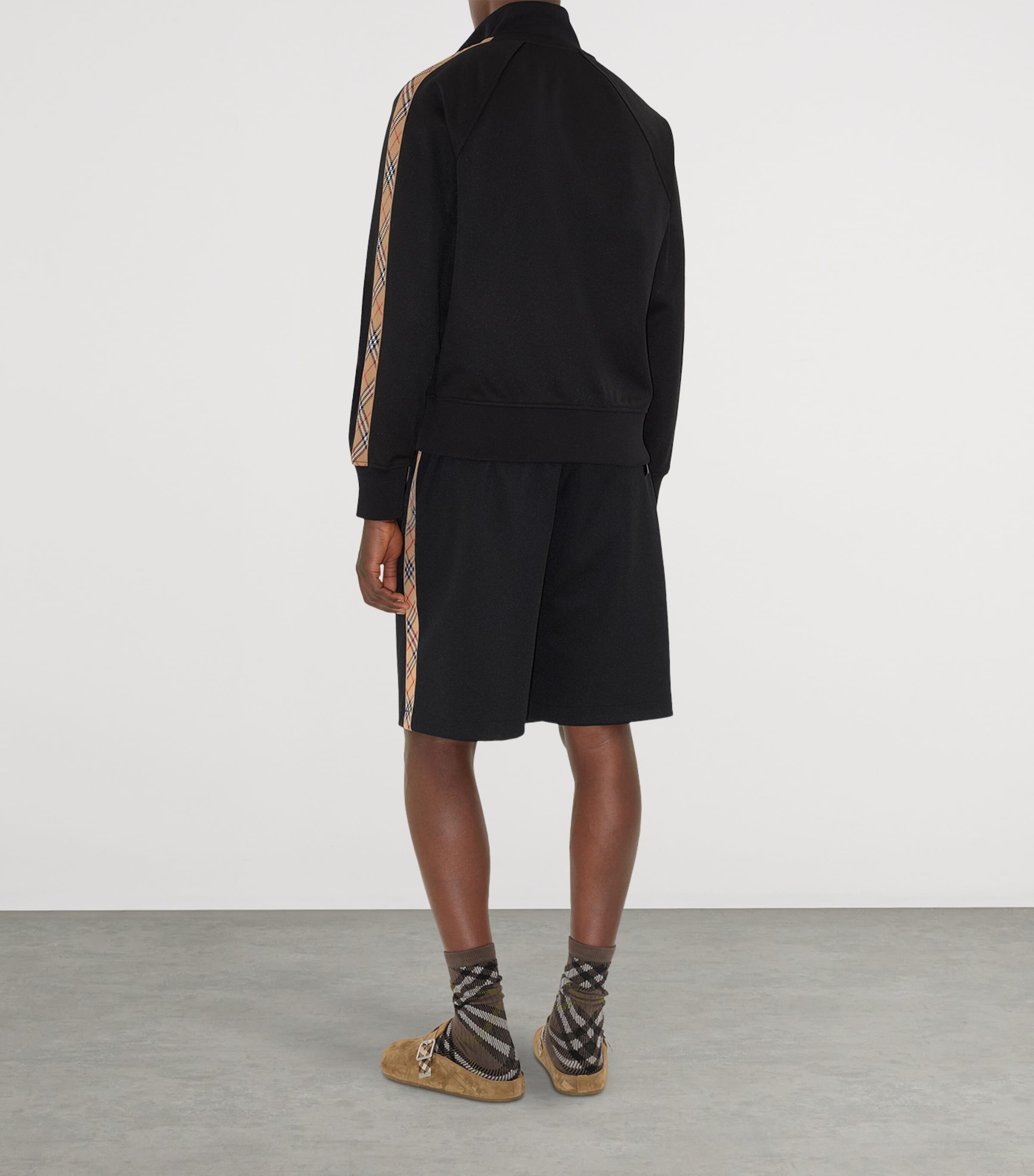 Check-Trim Track Jacket BLACK Image 5