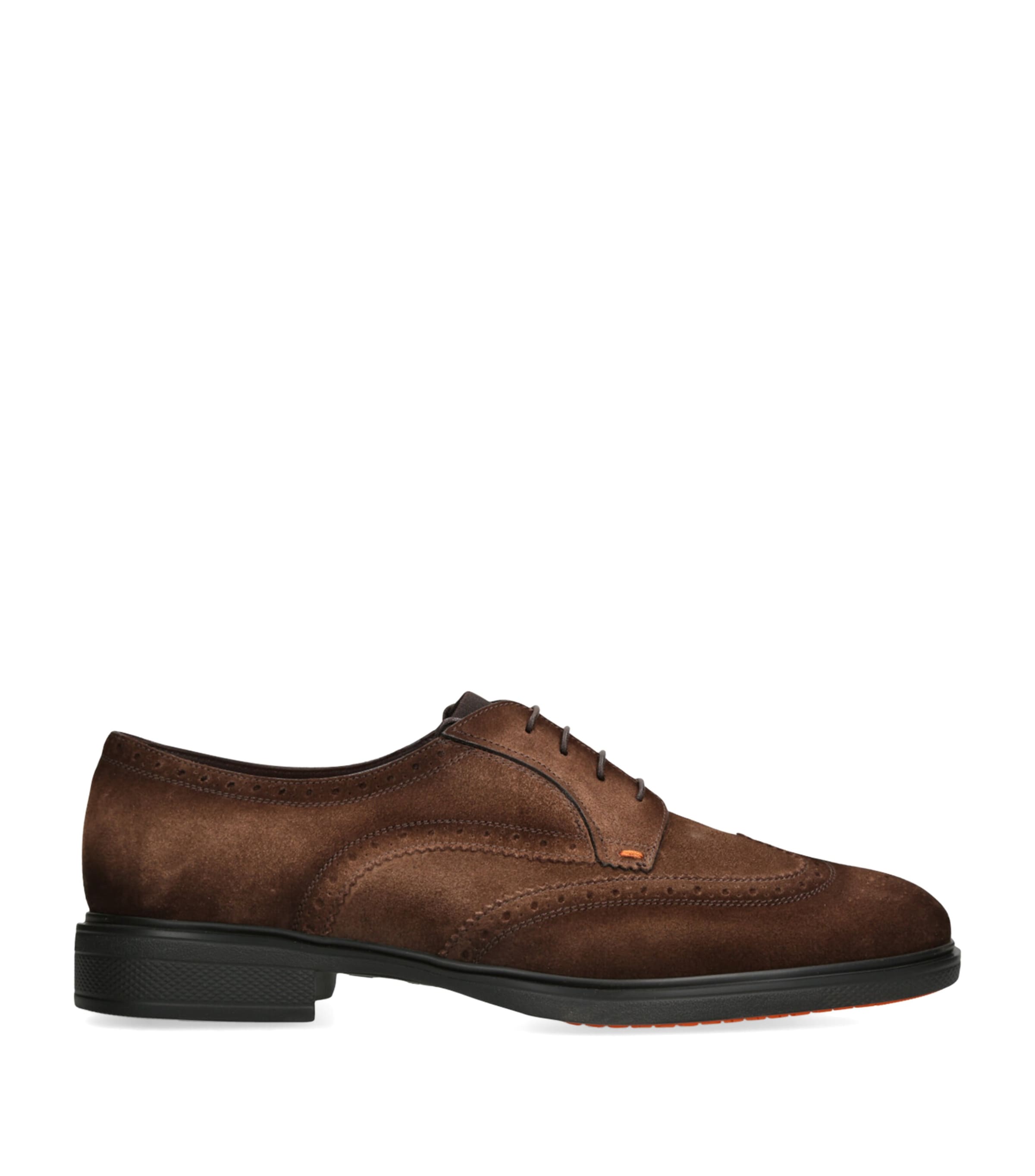 Suede Brogue Oxford Shoes BROWN Image 1