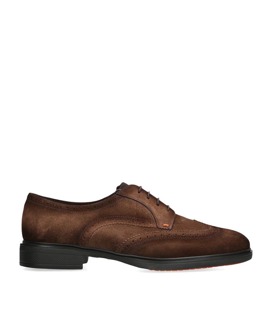 Suede Brogue Oxford Shoes BROWN Image 1