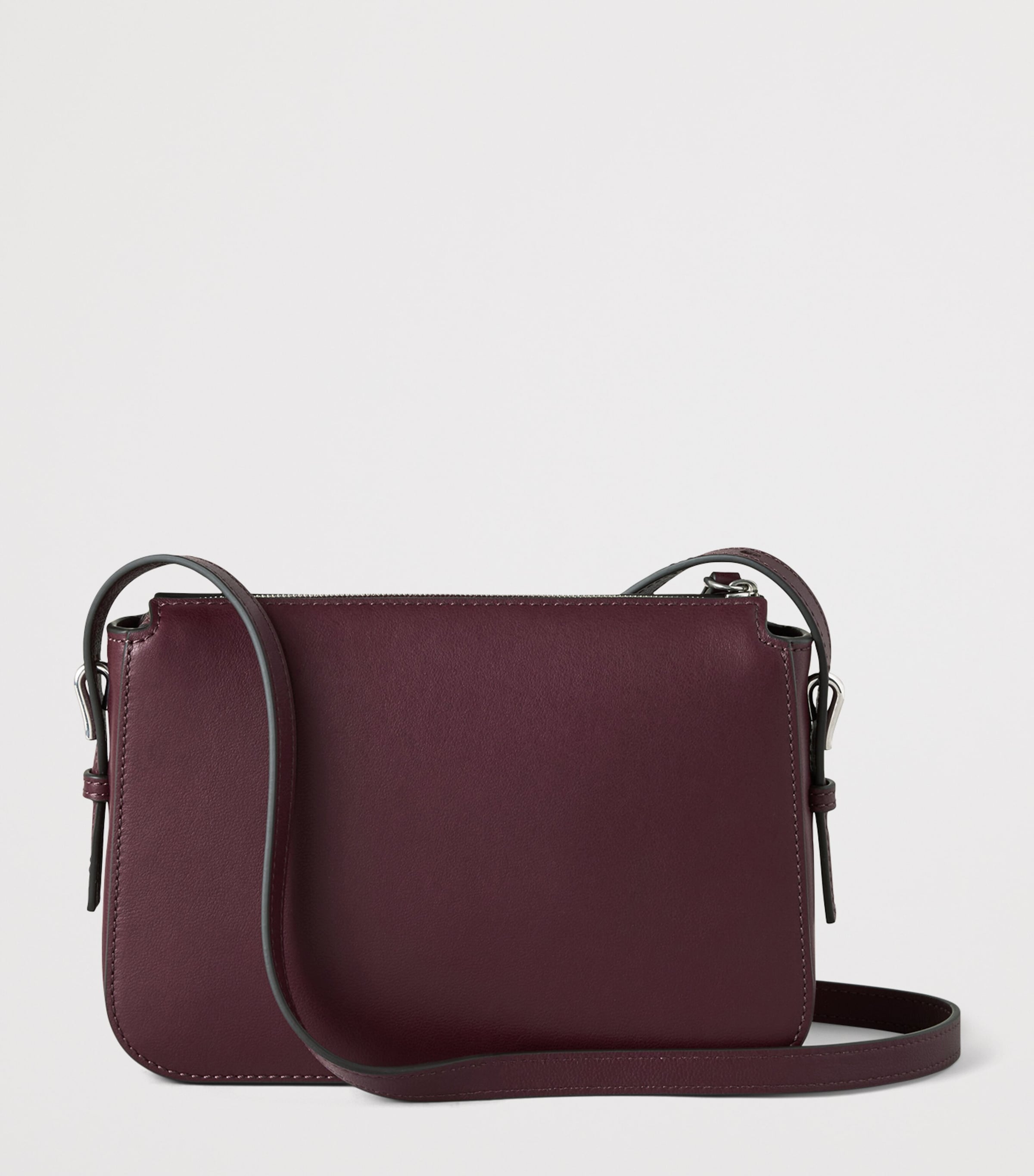 Leather Clovelly Pouch BLACK CHERRY Image 3