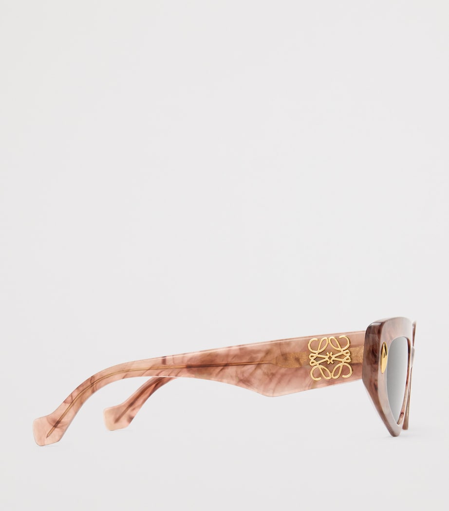 Small Butterfly Screen Sunglasses MARBLE DARK PINK Image 3