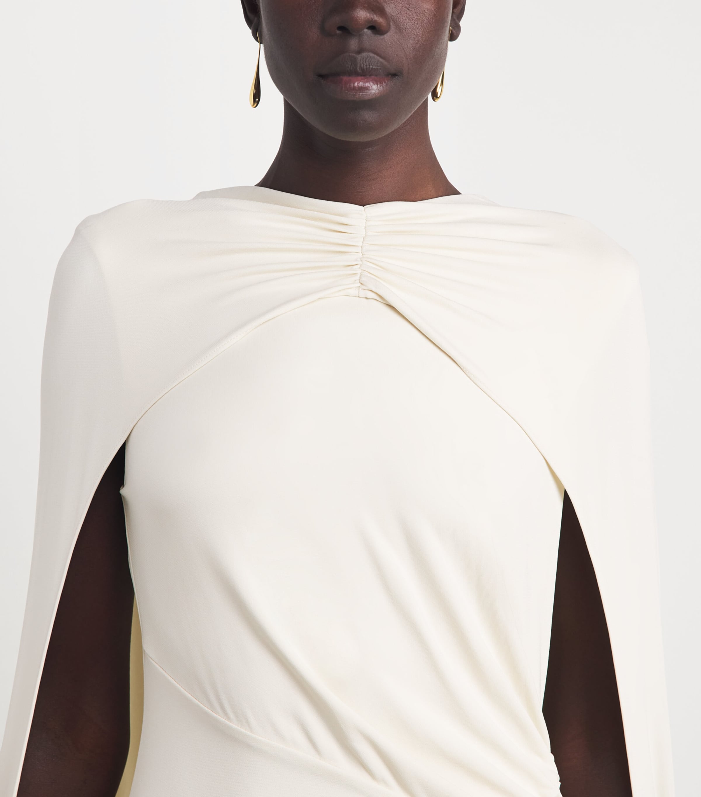 Simkhai Womens Cape Gathered Gown Yolk Image 3