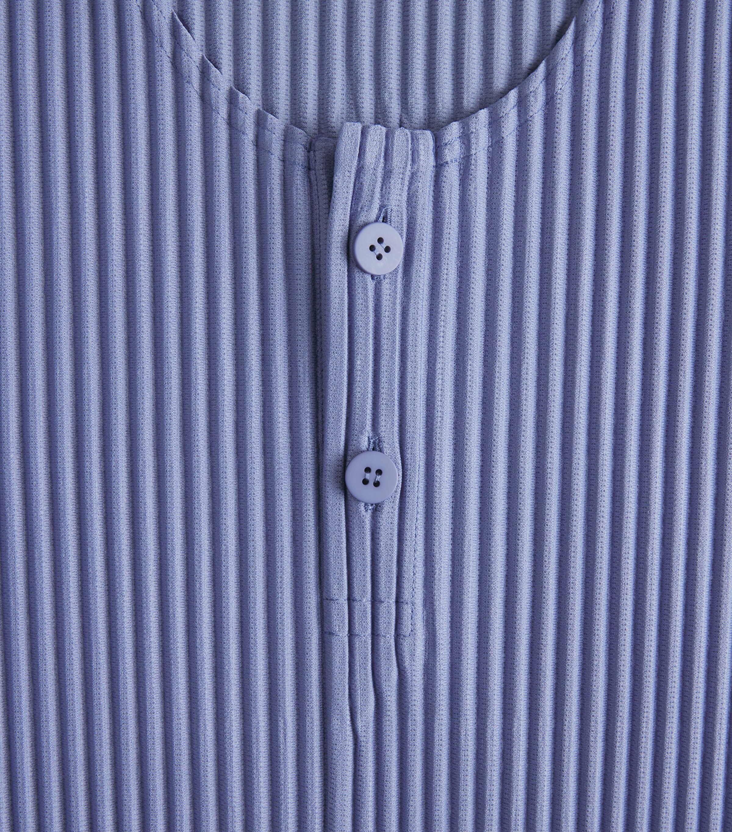 Homme Plissé Issey Miyake Mens Pleated Henley Shirt Manarola Wal Vlt Image 6