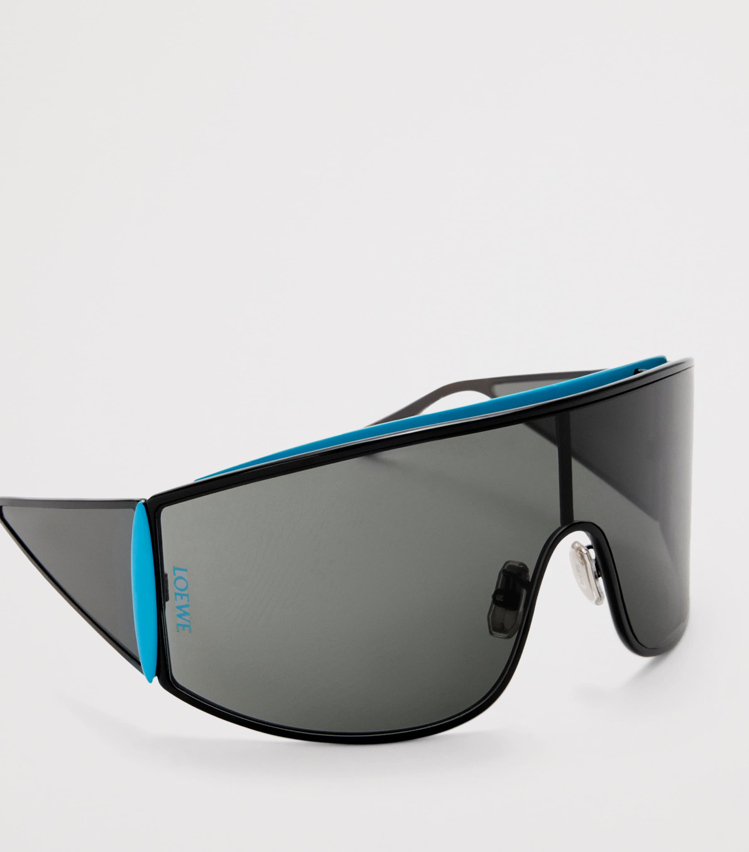 Metal Speed Shield Sunglasses BLACK/BLUE Image 3