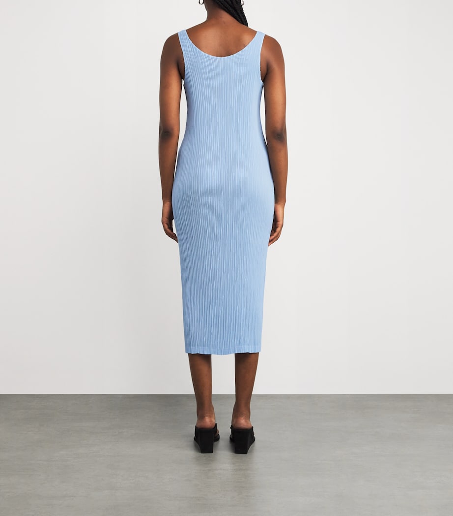 Hatching Midi Dress LIGHT BLUE Image 3