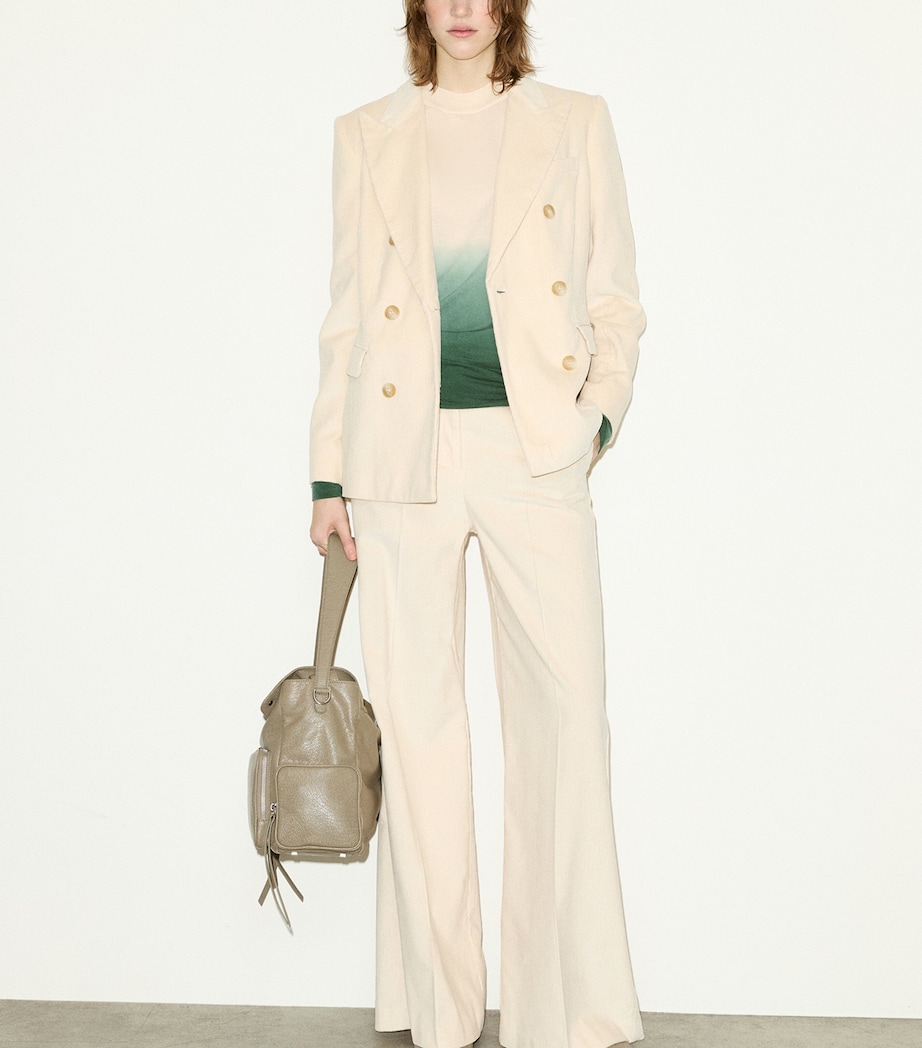 MAX&Co. Womens Corduroy Blazer Milk Image 2