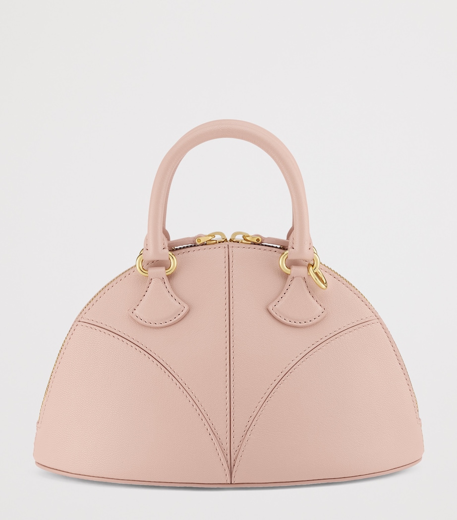 Small Goat Leather Marquise Top-Handle Bag PINK MEDIUM Image 4