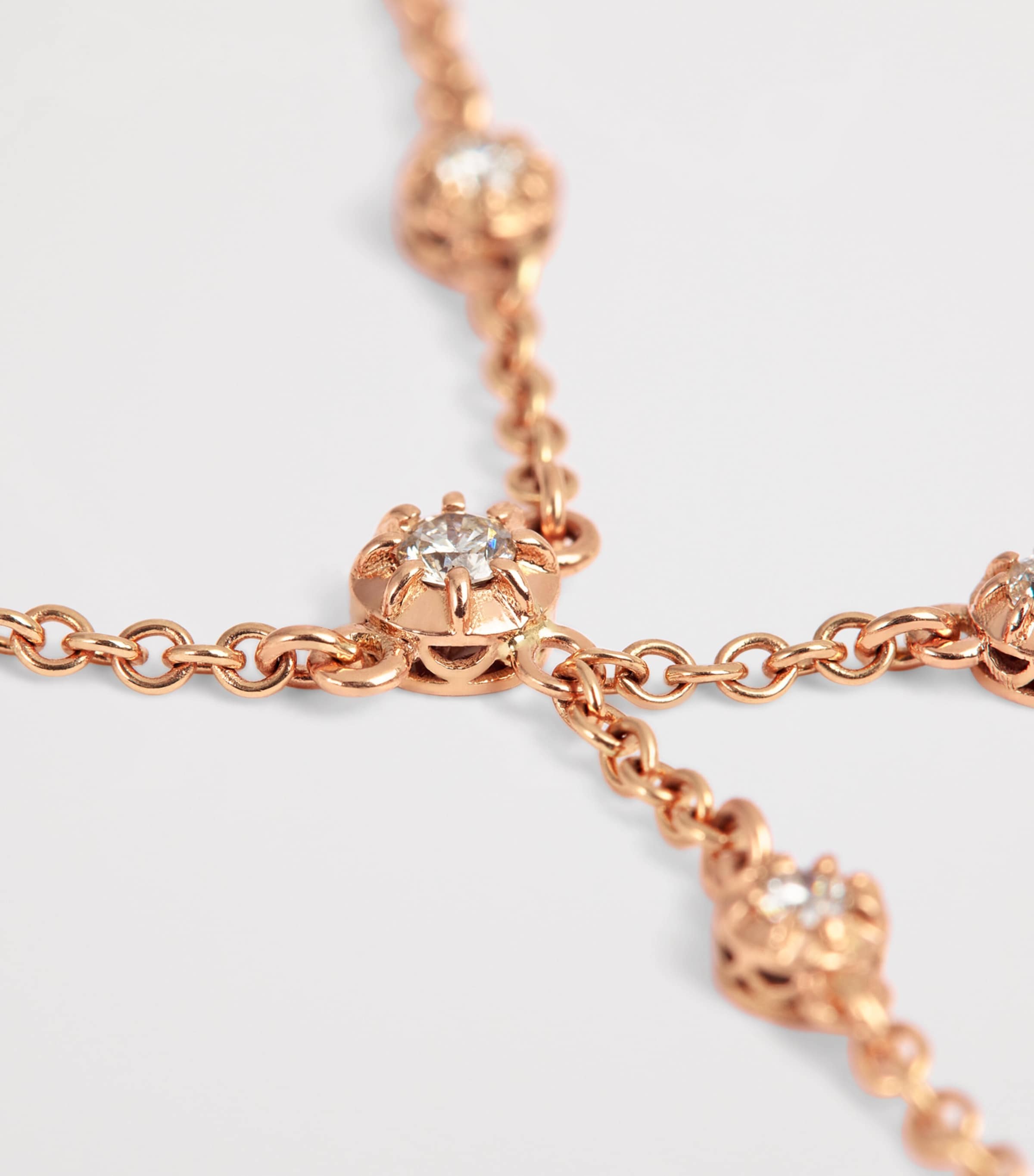 Rose Gold and Diamond Sophia Hand Chain ROSE GOLD Image 4