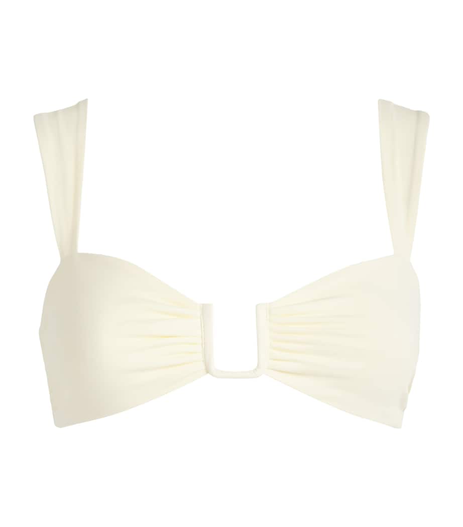AWAY THAT DAY Womens Cannes Bikini Top Ivory Image 1