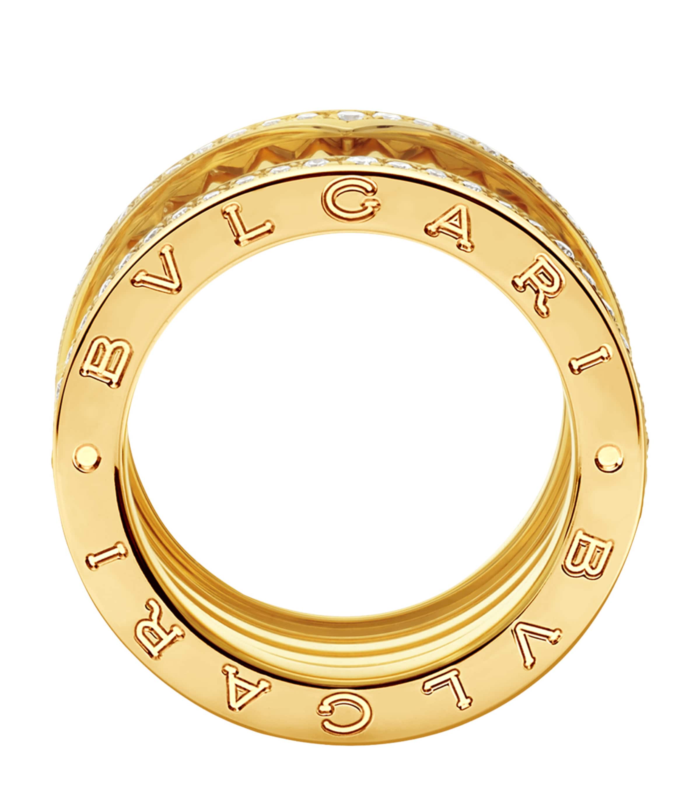 Yellow Gold and Diamond B.zero1 Rock Four-Band Ring YELLOW GOLD Image 2