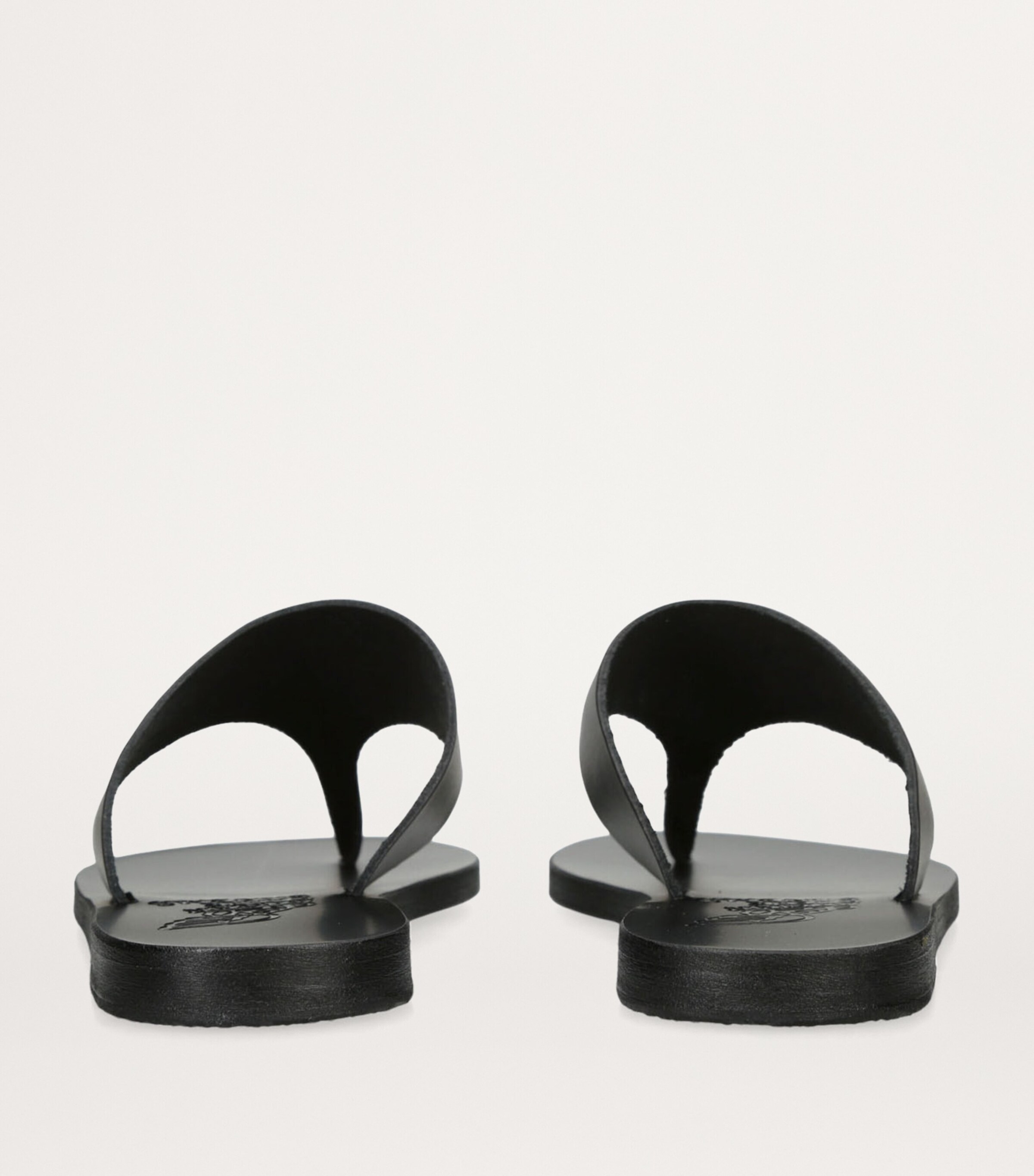 Ancient Greek Sandals Leather Mera Sandals Black Image 2