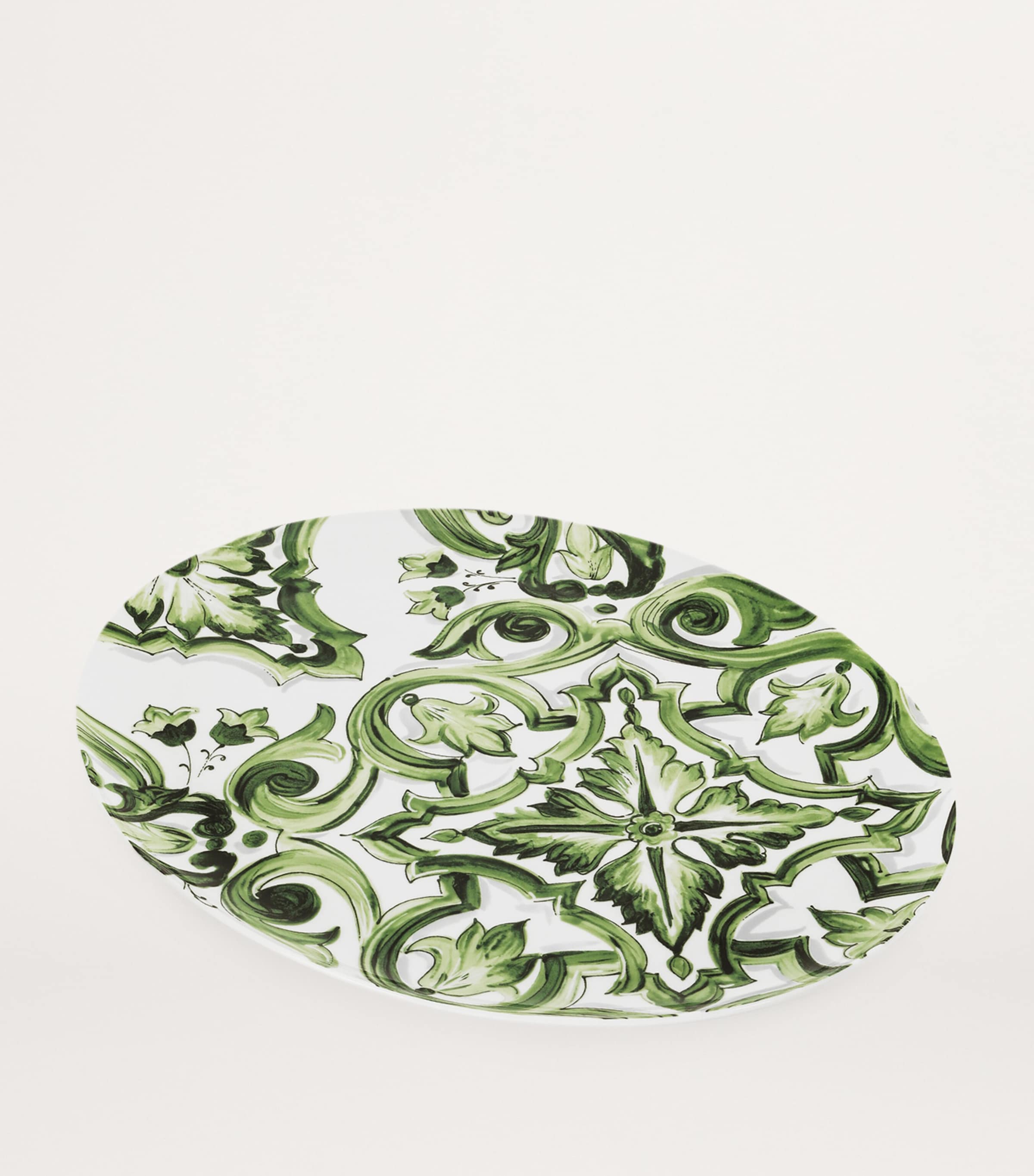 Dolce&Gabbana Casa Porcelain Majolica Serving Plate (45.5cm) Verde Maiolica Image 3