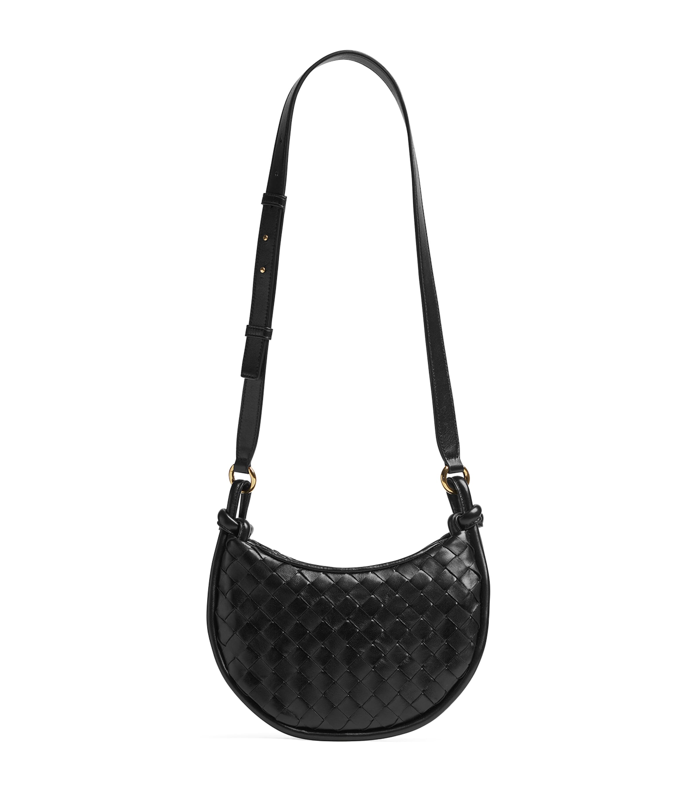 Shop Bottega Veneta Lambskin Gemelli Cross-body Bag In Black