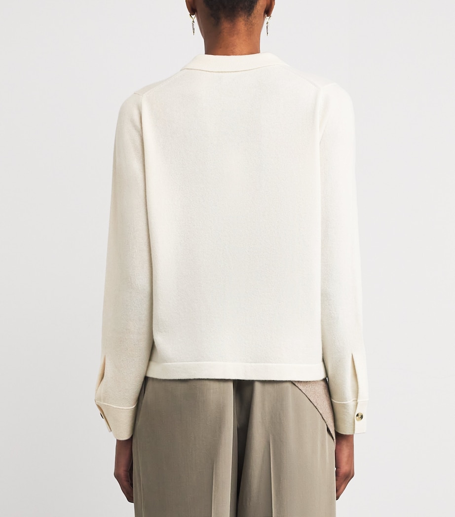 ME+EM Womens Cashmere Knit Shirt Cream Image 4
