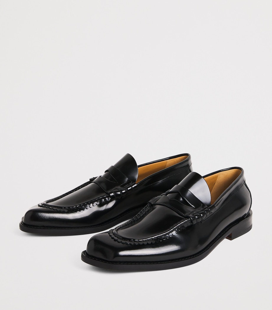 Patent Leather Coin Loafers N401 BLACK Image 3