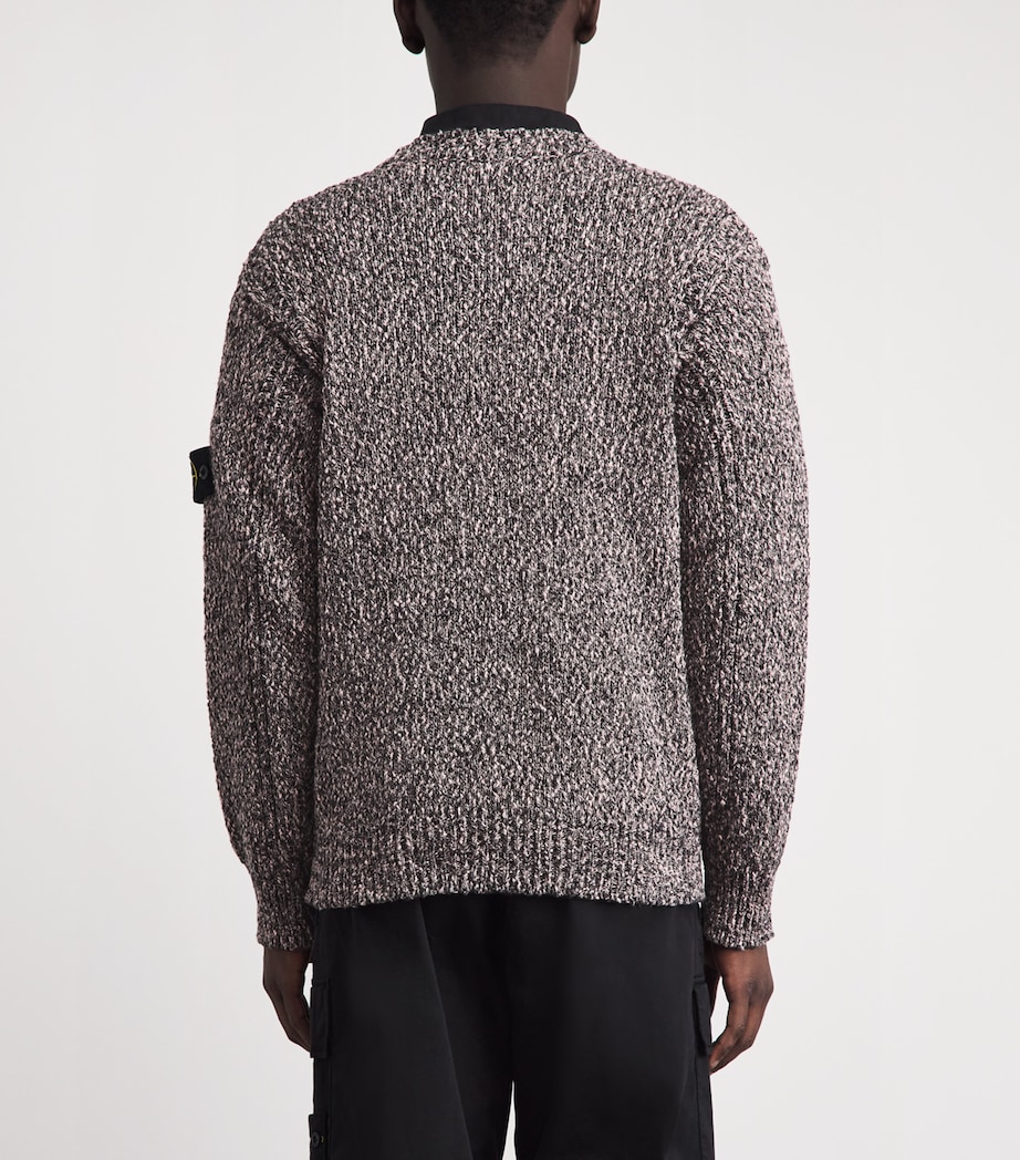 Stone Island Mens Cotton Speckled Sweater Image 5