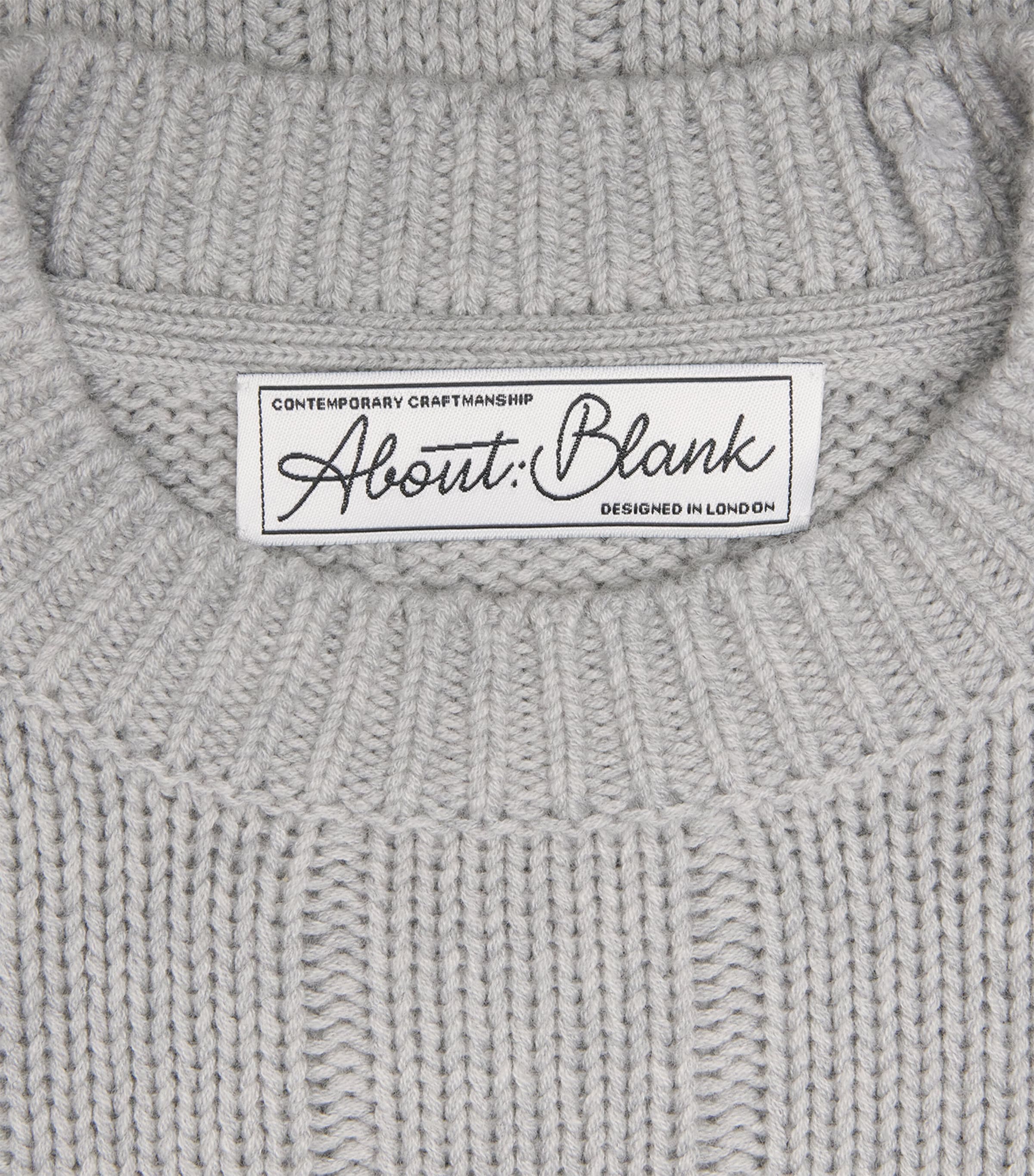 Wool-Blend Large-Rib Sweater GREY Image 5