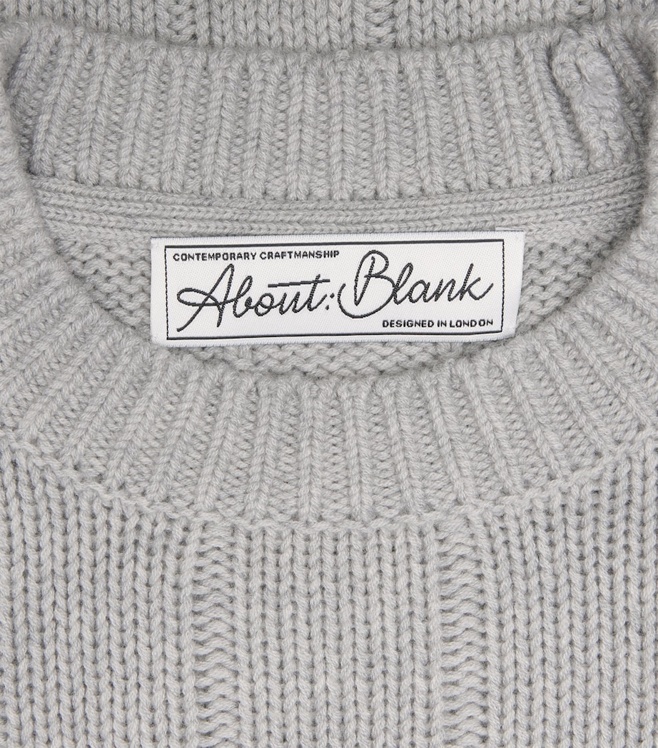 Wool-Blend Large-Rib Sweater GREY Image 5