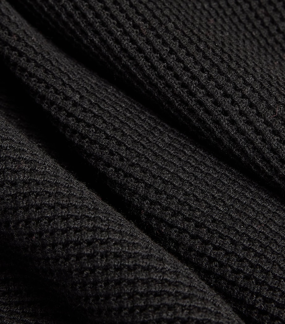 FRAME Mens Wool-Blend Polo Shirt Black Image 5