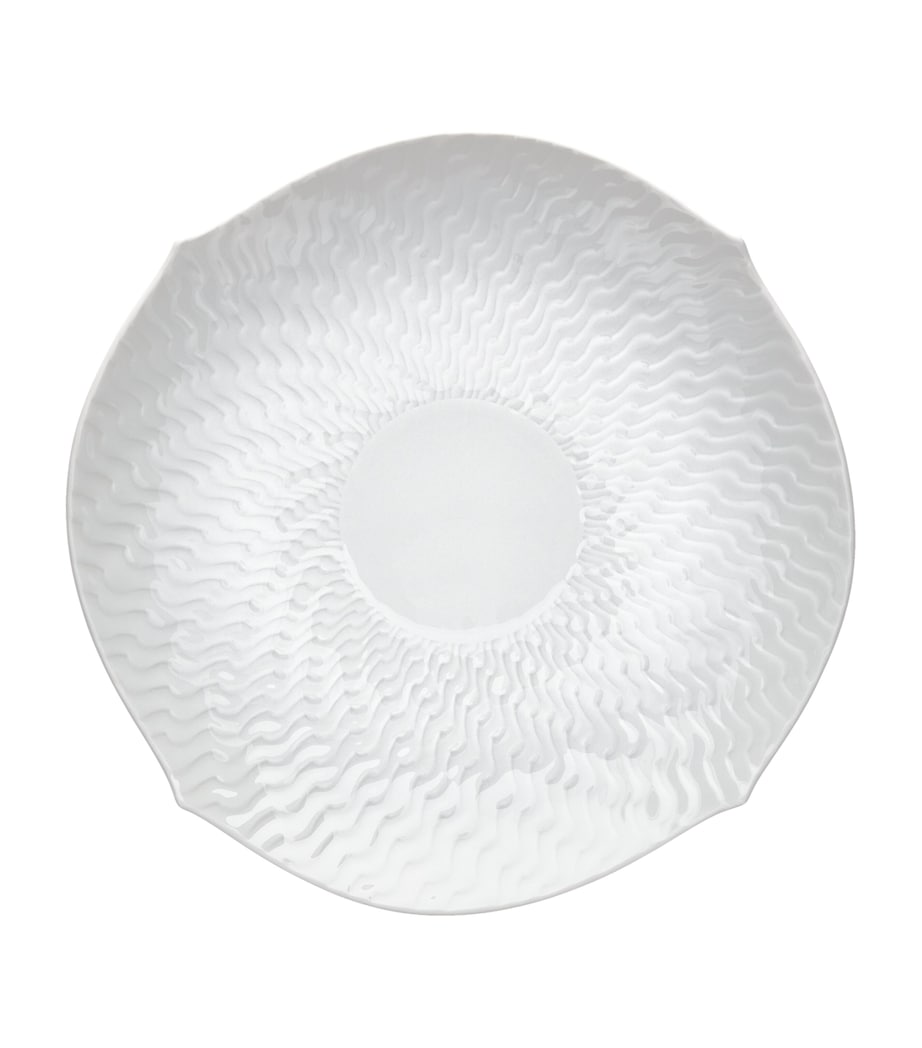 Waves Relief Teacup and Saucer WHITE Image 5