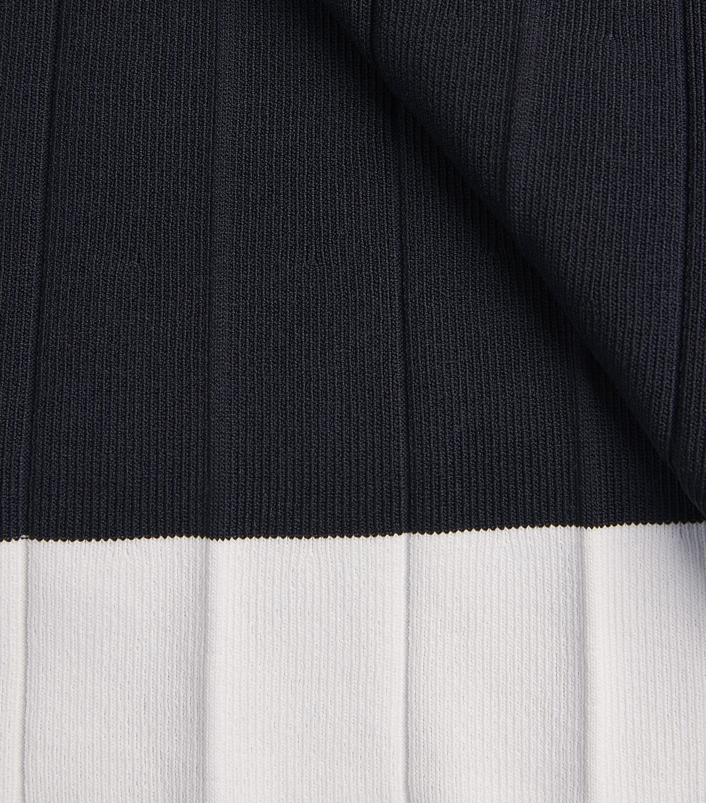 Contrast-Trim Knitted Maxi Skirt NAVY BLUE Image 5