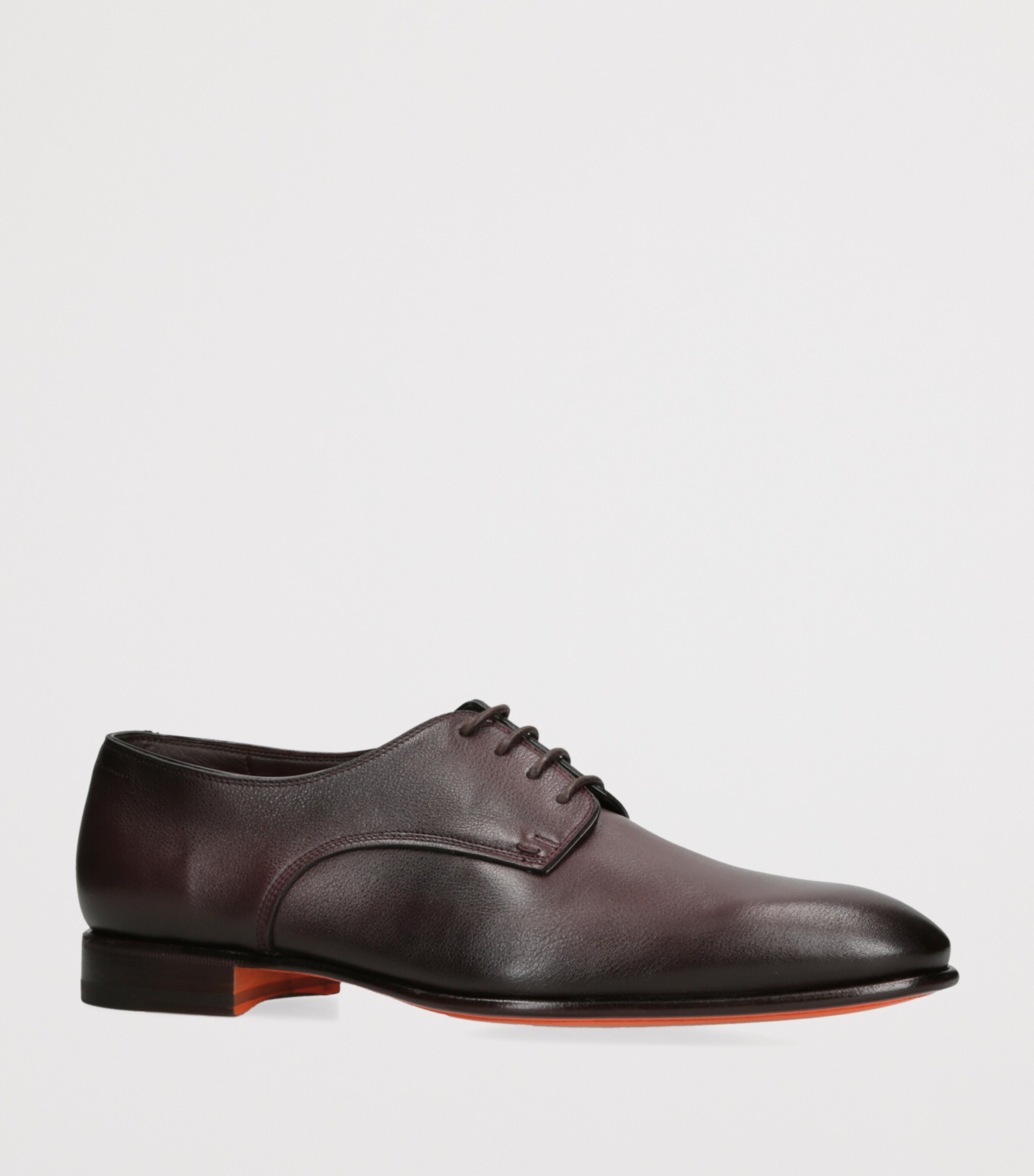 Santoni Leather Adrian Blake Oxford Shoes Dark Brown Image 3